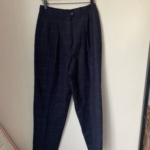 Lauren Ralph Lauren Navy Blue High Waist Wool Pants Vintage Size 10